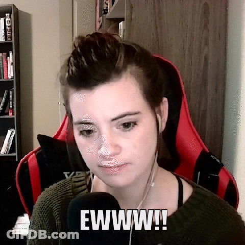 Woman Sitting In Front Of Microphone Ewww GIF