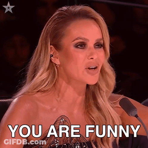 Woman Sitting In Front Of Microphone Saying You Are Funny GIF