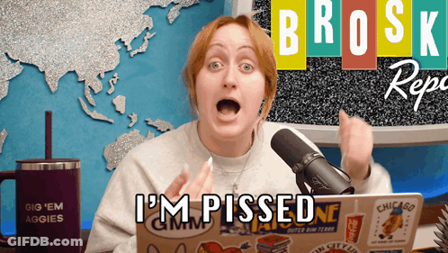 Woman Sitting In Front Of Microphone With Im Pissed GIF