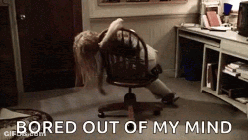 Woman Sitting In Office Chair GIF