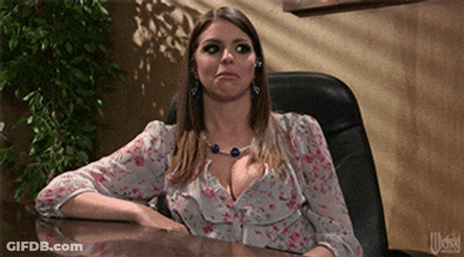 Woman Sitting It Gets Pretty Messy Over There GIF