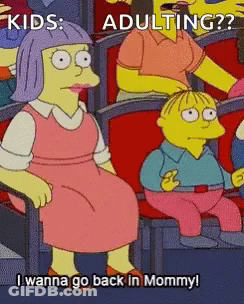 Woman Sitting Next To Boy Saying I Wanna Go Back In Mommy GIF