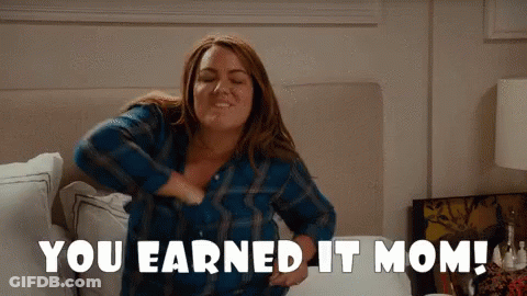 Woman Sitting On Bed You Earned It Mom GIF