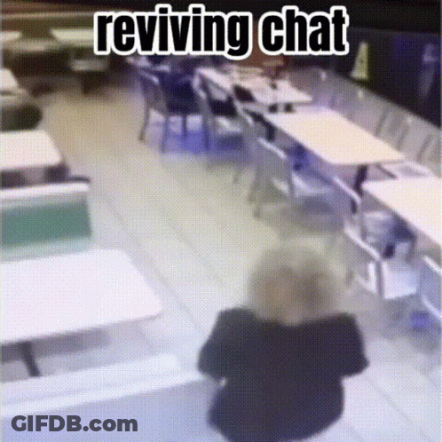 Woman Sitting On Bench Saying Reviving Chat GIF