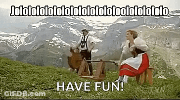 Woman Sitting On Bench While Man Rides Horse GIF
