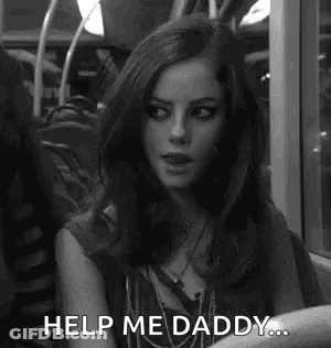 Woman Sitting On Bus Saying Help Me Daddy GIF