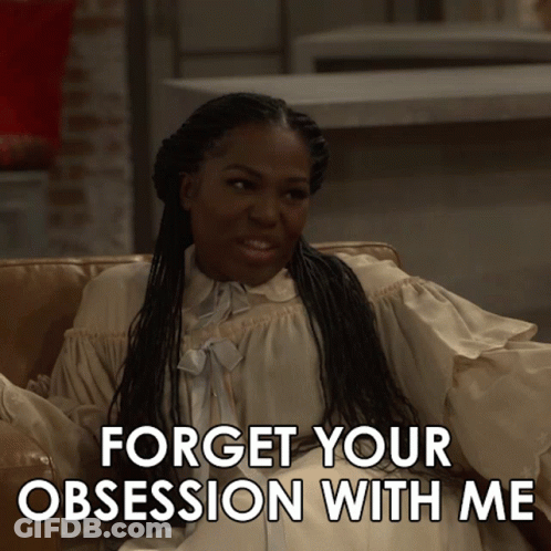 Woman Sitting On Couch Forget Your Obsession GIF
