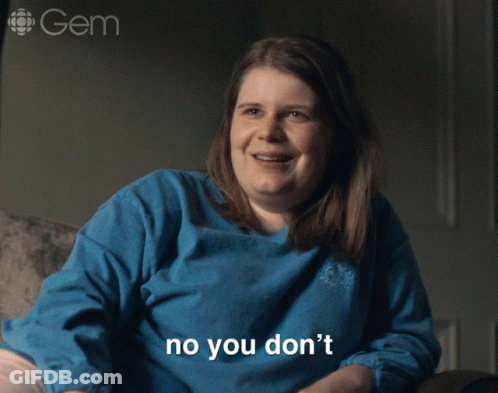 Woman Sitting On Couch No You Don't GIF