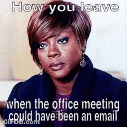 Woman Sitting On Couch Saying How You Leave When The Office Meeting GIF
