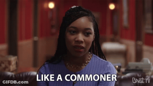 Woman Sitting On Couch Saying Like A Commoner GIF