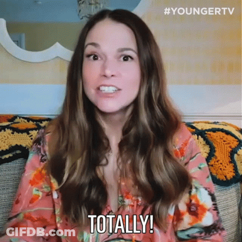 Woman Sitting On Couch Saying Totally GIF