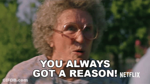 Woman Sitting On Couch Says I Always Try GIF