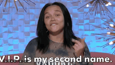 Woman Sitting On Couch VIP Is My Second Name GIF