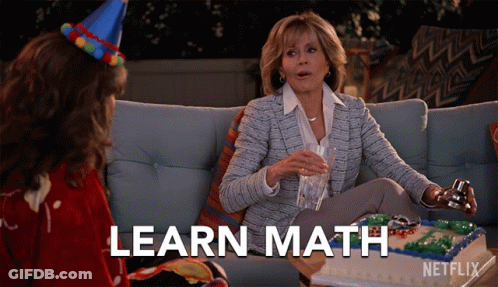 Woman Sitting On Couch With Cake And Learn Math GIF