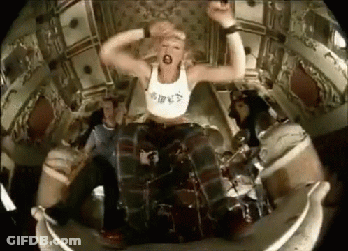 Woman Sitting On Drum Set GIF
