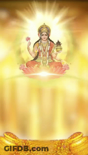 Woman Sitting On Lotus Flower GIF