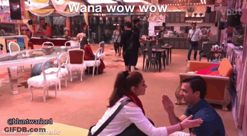 Woman Sitting On Man's Lap Wana Wow Wow GIF