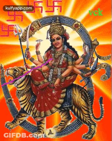 Woman Sitting On Tiger Kulfyapp.com GIF