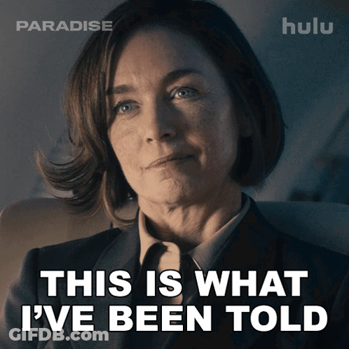 Woman Sitting Saying This Is What I've Been Told GIF