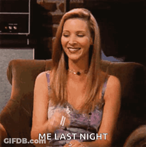 Woman Sitting Smiling Me Last Night GIF