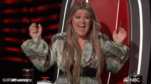 Woman Sitting With Arms Up #TheVoice GIF