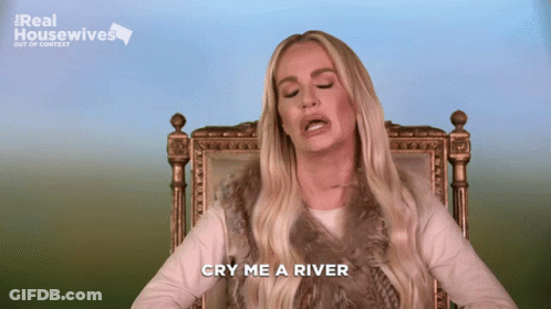 Woman Sitting With Cry Me A River GIF
