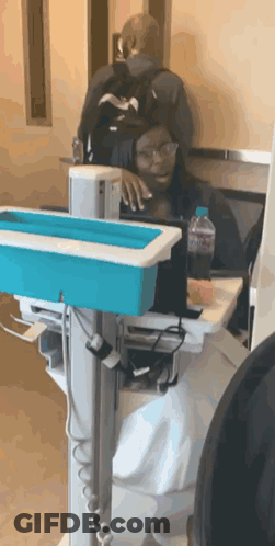 Woman Sitting With Water Bottle GIF