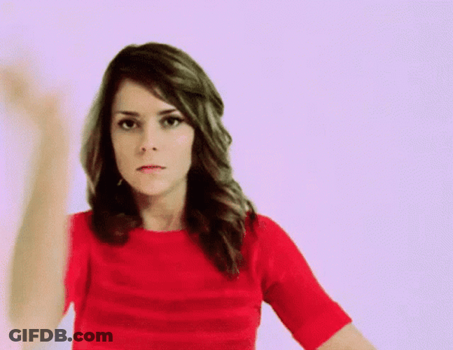 Woman Slapping Face Then Falling GIF