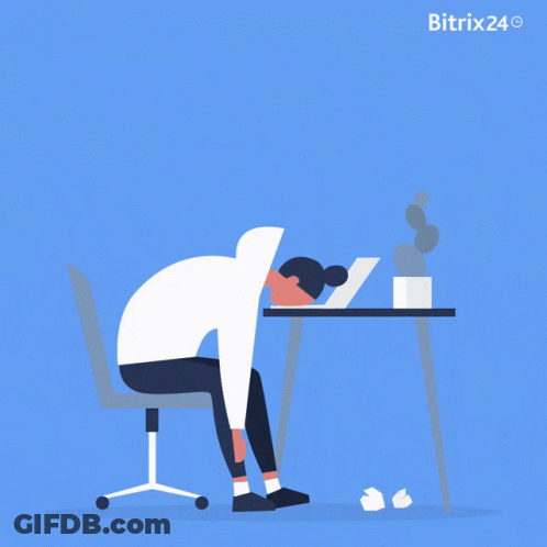 Woman Sleeping At Desk Too Tired To Care GIF