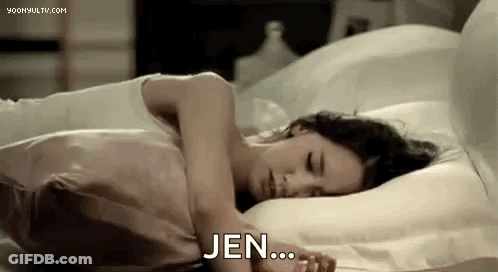 Woman Sleeping On Bed With Jen GIF