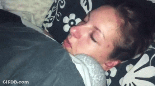 Woman Sleeping Under Blanket GIF