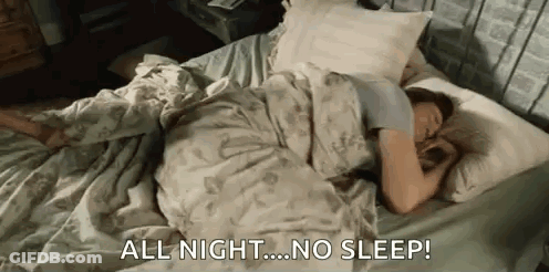 Woman Sleeping With All Night No Sleep GIF