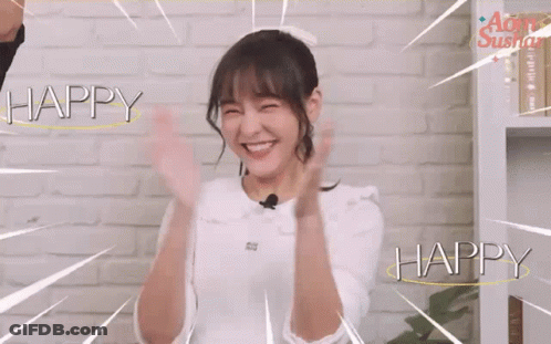 Woman Smiling And Clapping Happy GIF