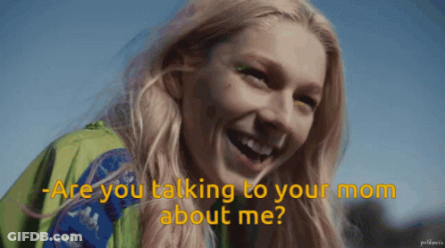 Woman Smiling Are You Talking To Your Mom About Me GIF