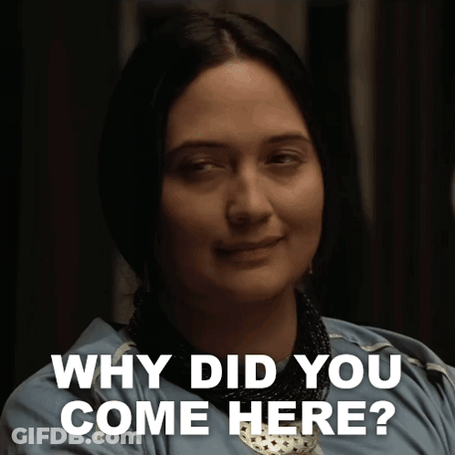 Woman Smiling Asking Why You Came GIF