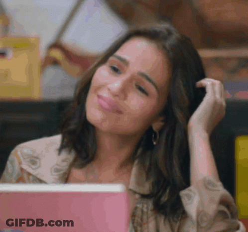 Woman Smiling At Laptop GIF