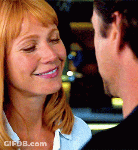 Woman Smiling At Man Close Up GIF