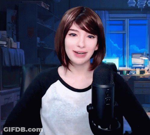 Woman Smiling At Microphone GIF