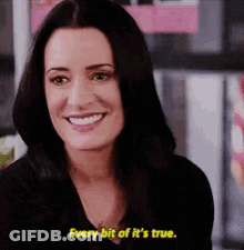 Woman Smiling Every Bit Of It's True GIF