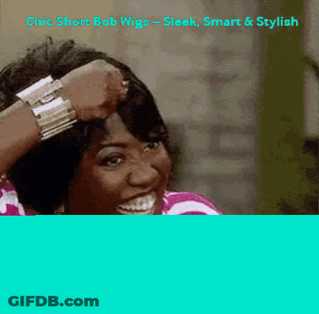 Woman Smiling Holding Hair GIF