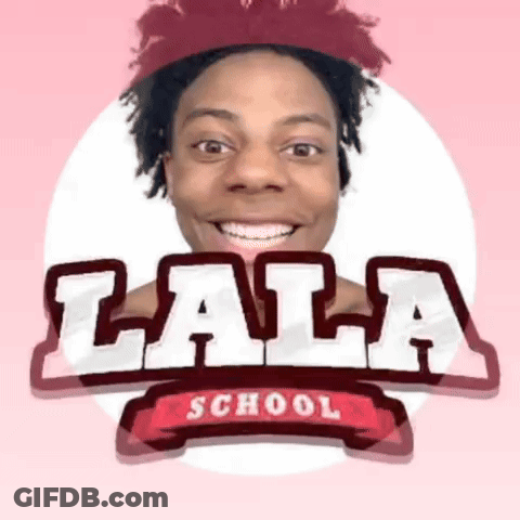 Woman Smiling In Lala School Logo GIF