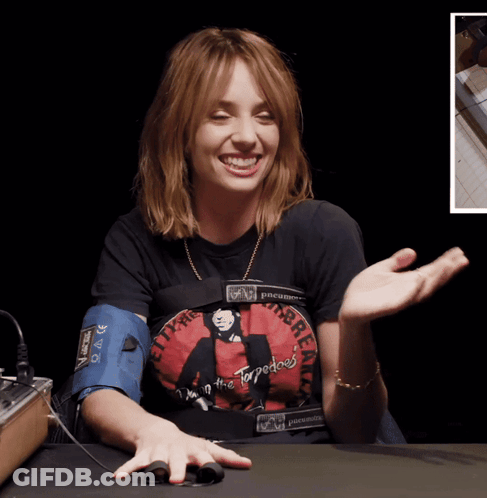 Woman Smiling In Torpedoes Shirt GIF
