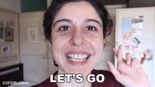 Woman Smiling Let's Go GIF