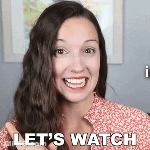 Woman Smiling Let's Watch GIF