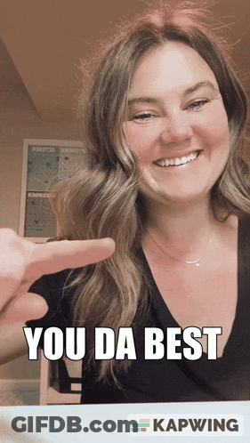 Woman Smiling Pointing At Self You Da Best GIF