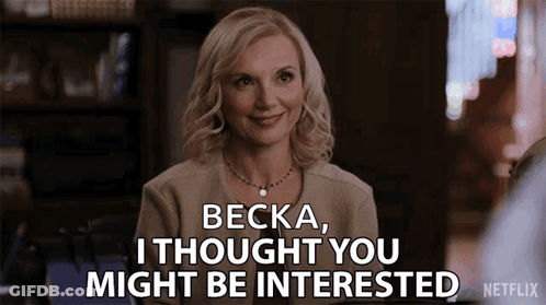 Woman Smiling Saying Becka Thought Might Be Interested GIF