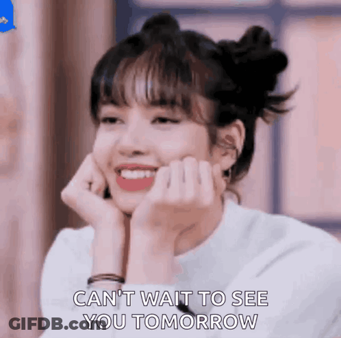 Woman Smiling Saying Can't Wait To See You GIF