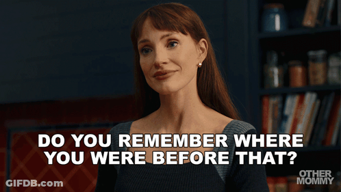 Woman Smiling Saying Do You Remember Where You Were Before GIF