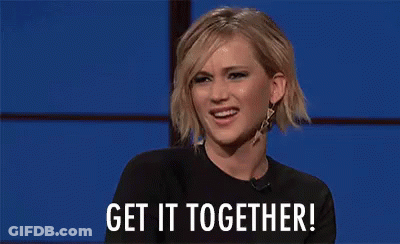 Woman Smiling Saying Get It Together GIF