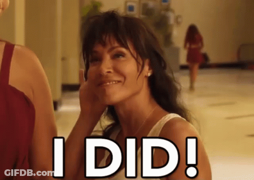 Woman Smiling Saying I Did GIF